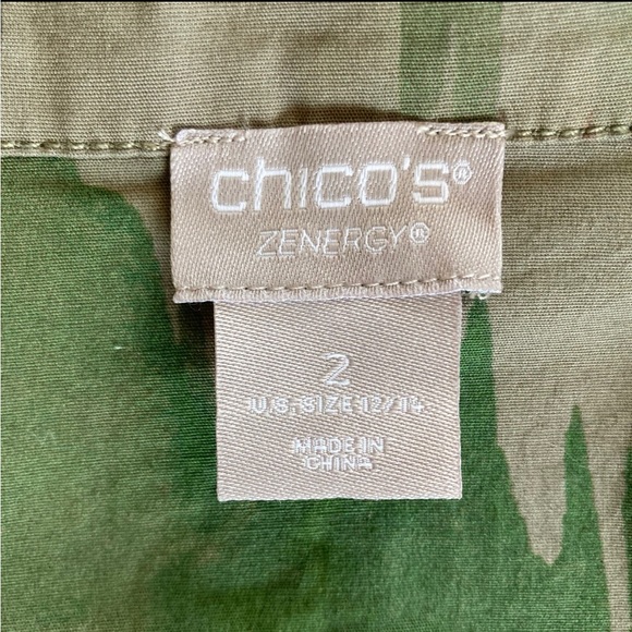 Chico’s Lightweight Abstract Blazer Jacket 3/4 Sleeve Size 2 US Large - Picture 3 of 9